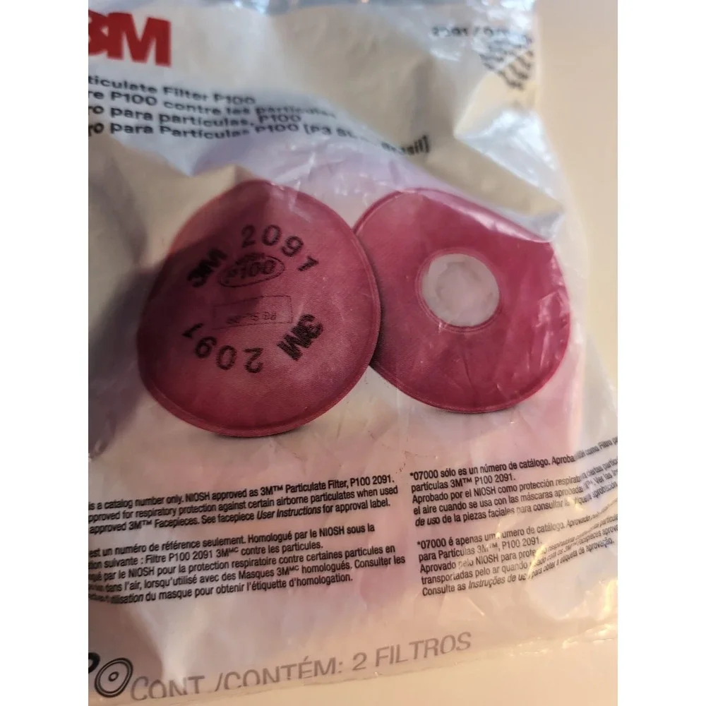 3M 2091 NIOSH P100 Particulate‎ Filter - 2 Count